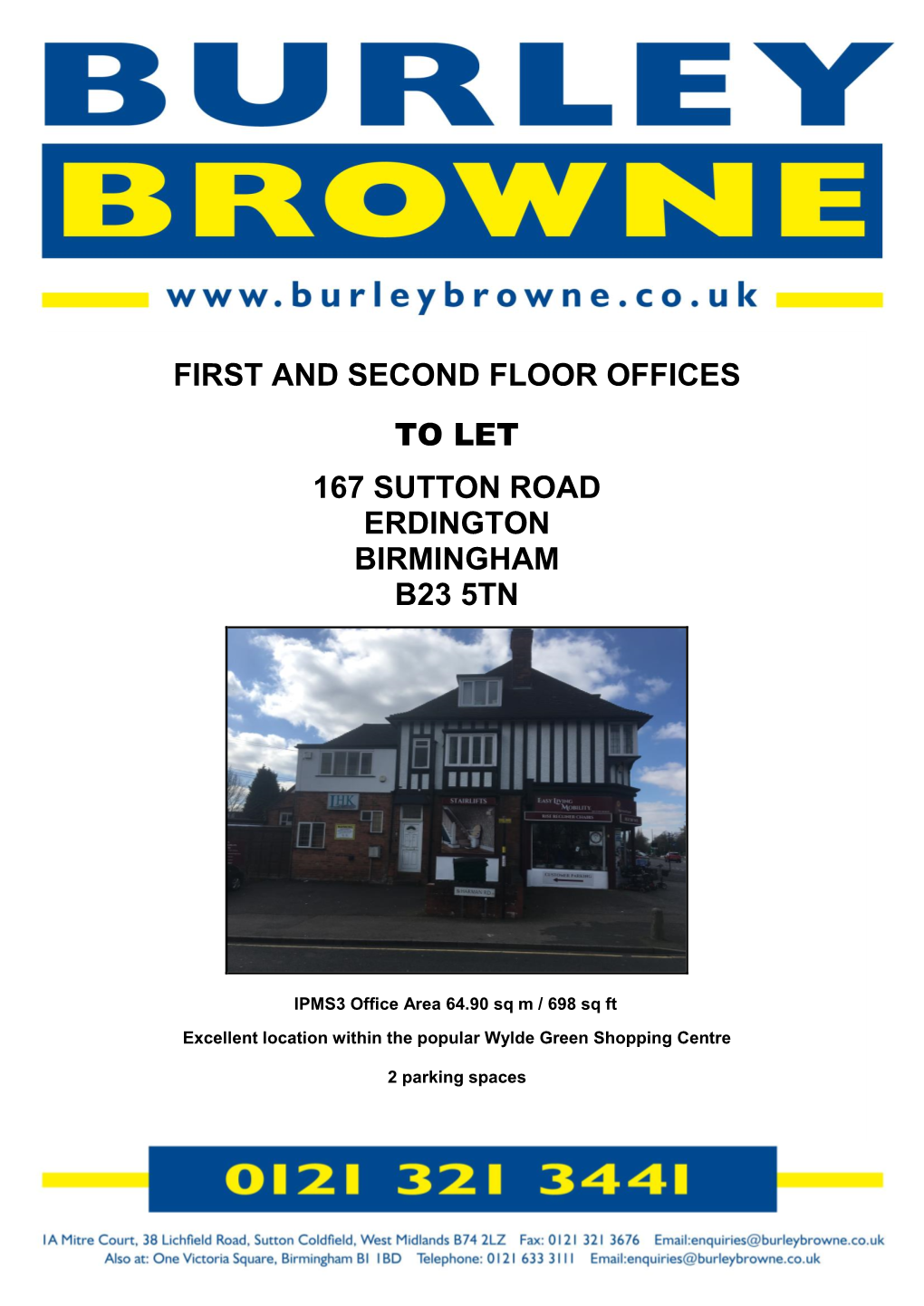 First and Second Floor Offices to Let 167