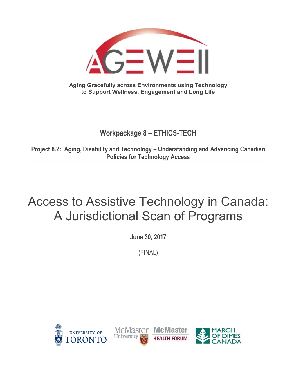 Access to Assistive Technology in Canada: a Jurisdictional Scan of Programs