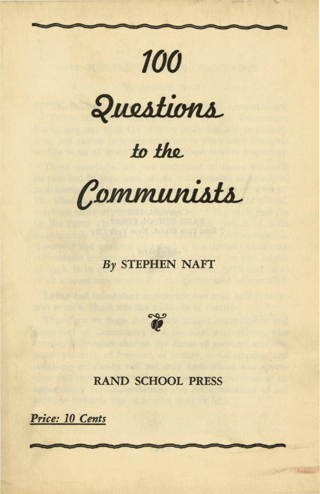 100 Questions to the Communists