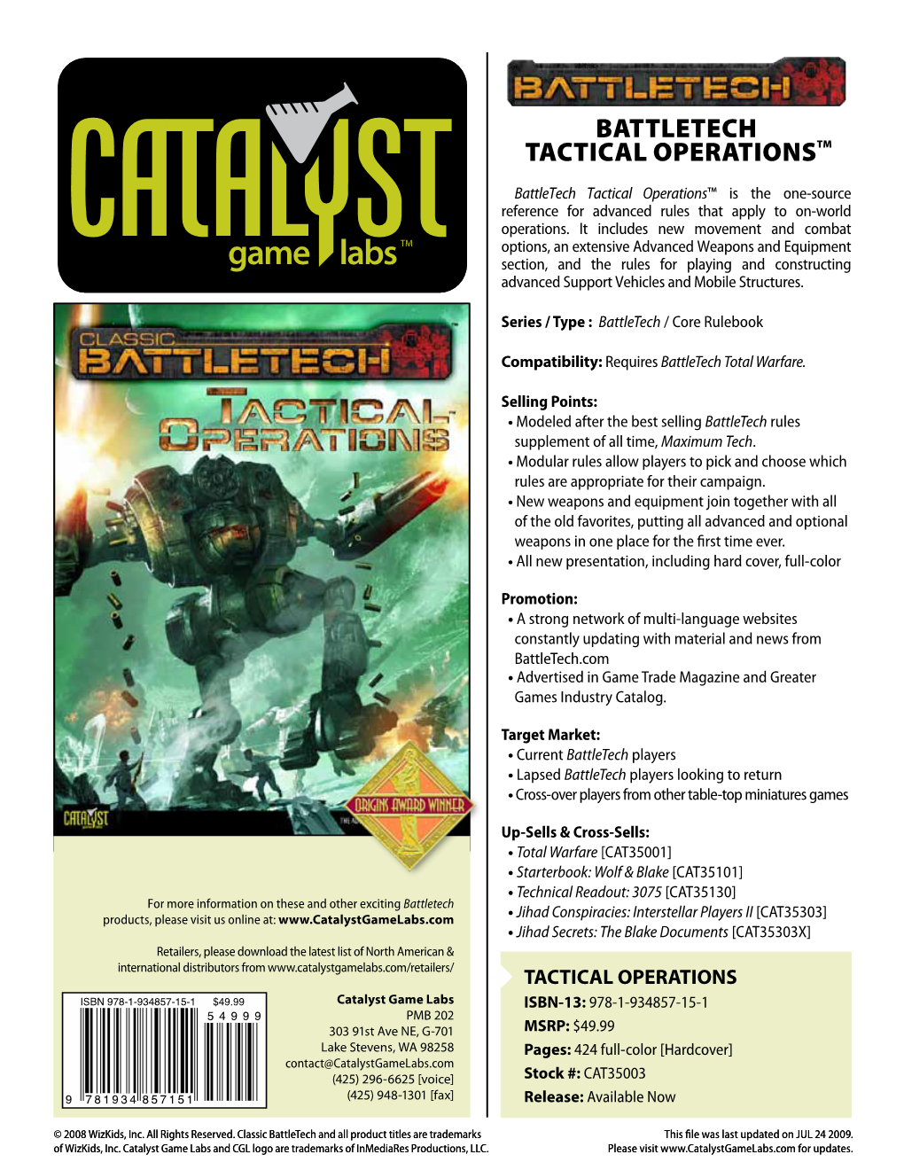 Battletech Tactical Operationstm