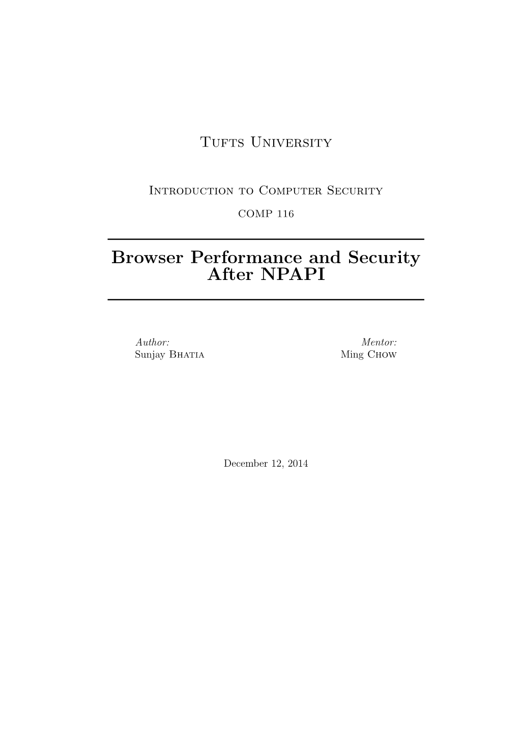 Browser Performance and Security After NPAPI