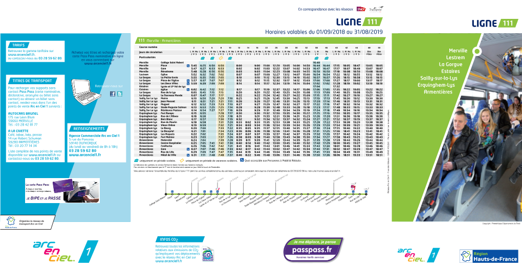 Ligne 111 – Merville, Lestrem, La Gorgue, Estaires, Sailly-Sur-La-Lys