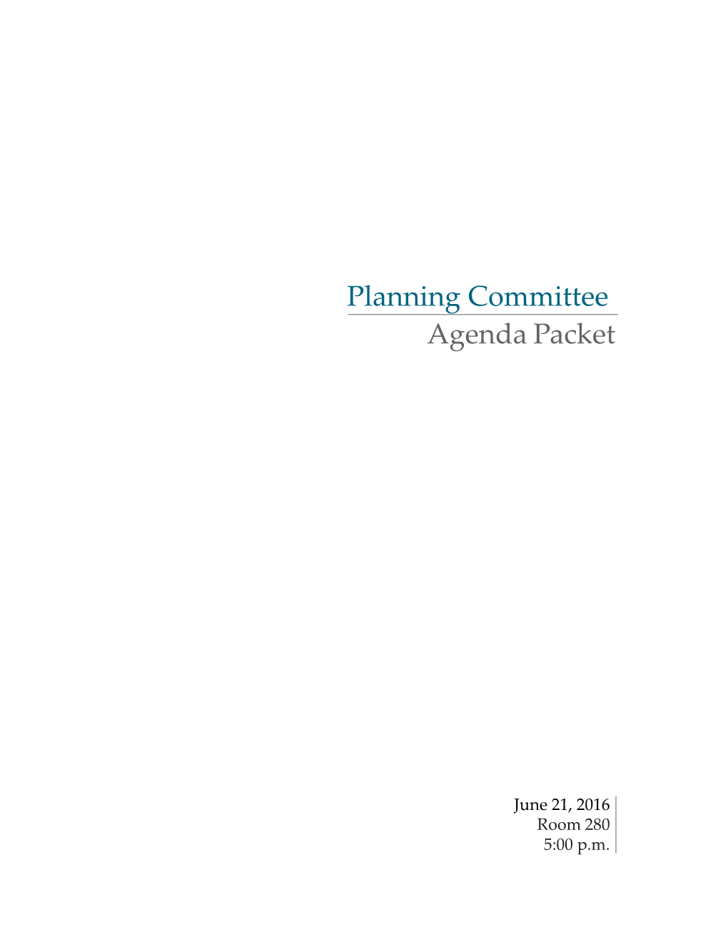 Planning Committee Agenda Packet