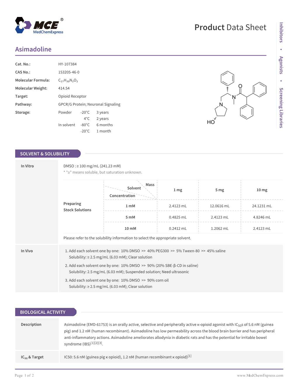 Asimadoline | Medchemexpress