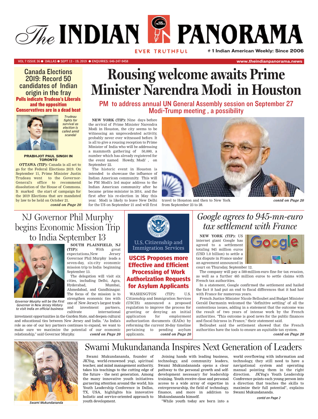 Rousing Welcome Awaits Prime Minister Narendra Modi in Houston