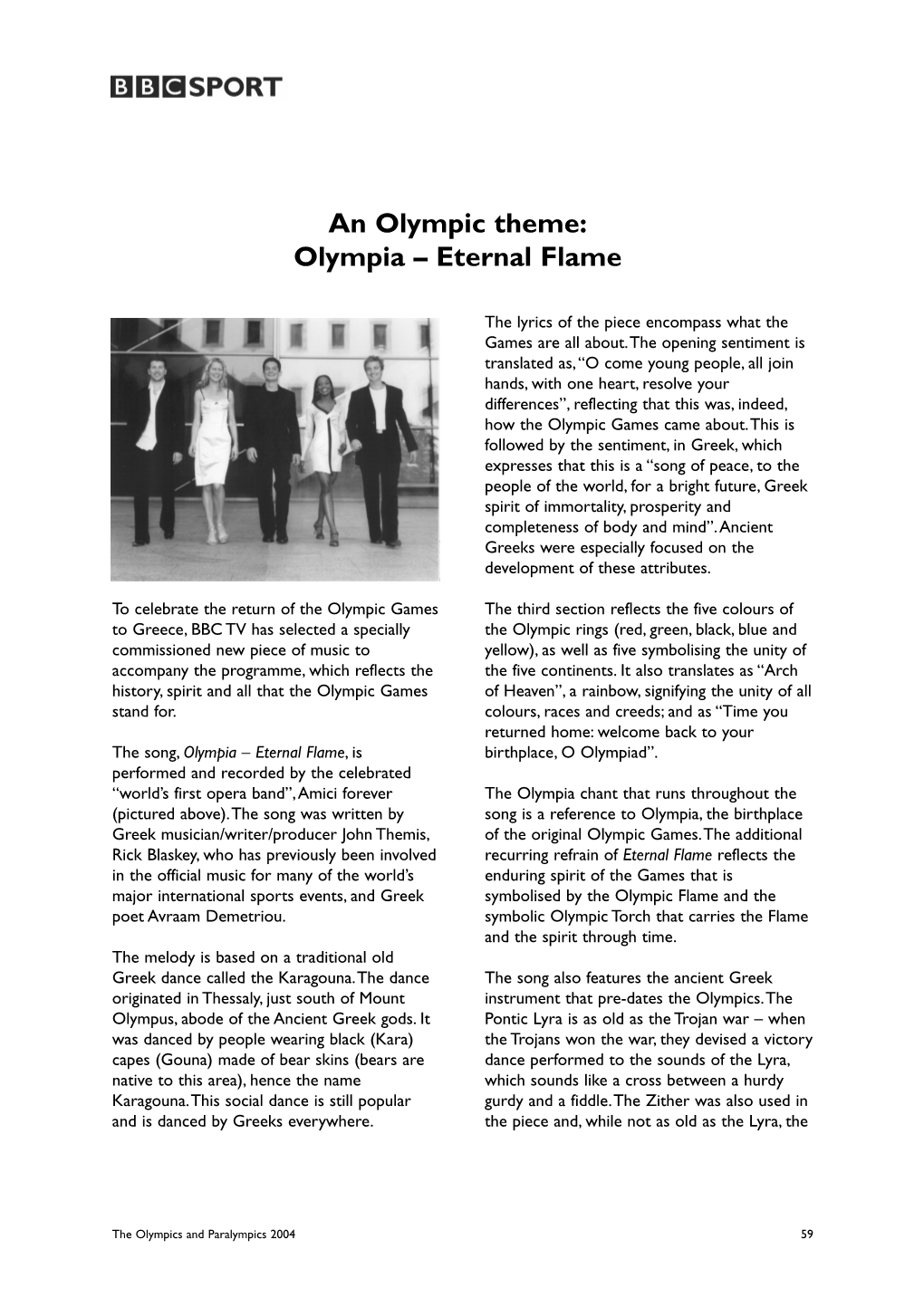 An Olympic Theme: Olympia – Eternal Flame