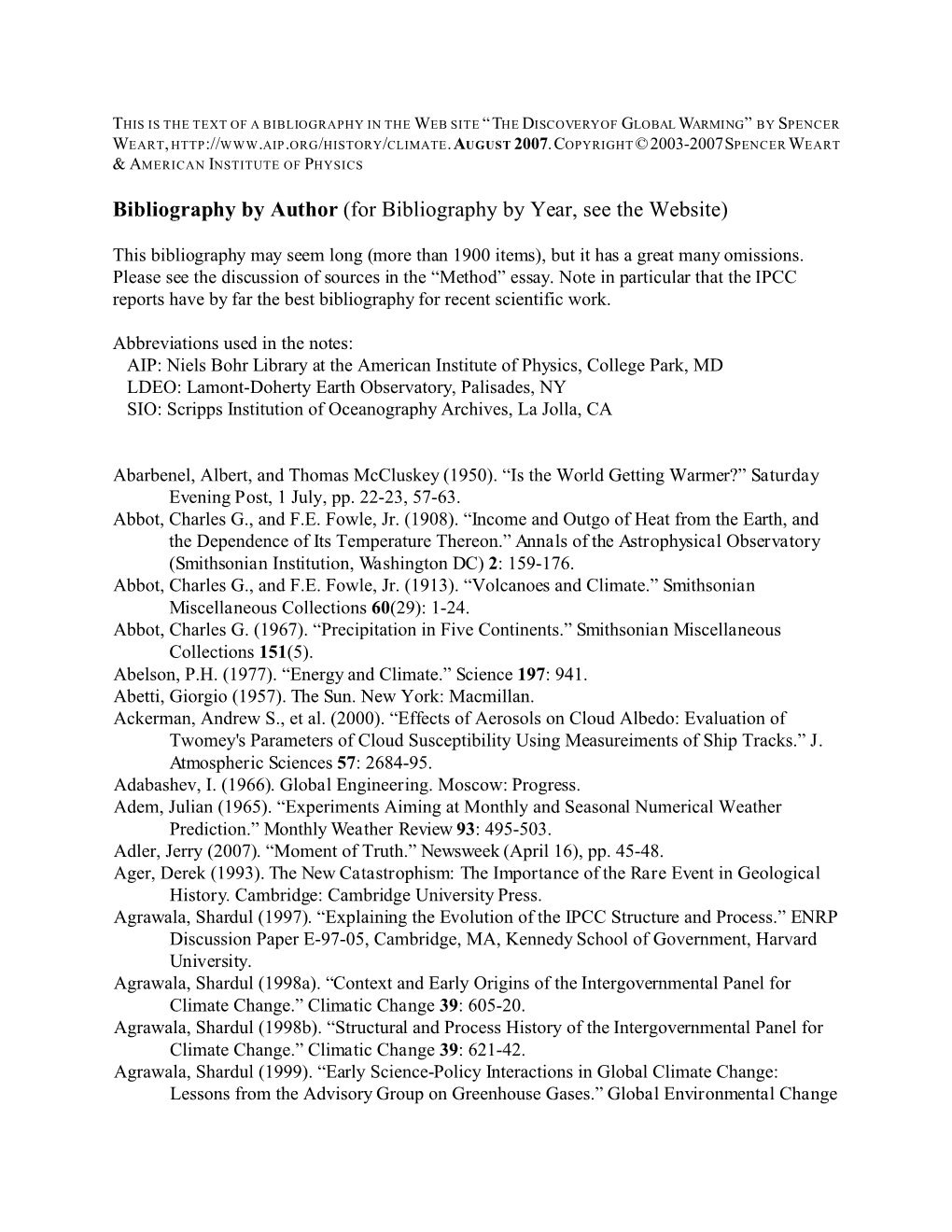 Bibliography by Author (For Bibliography by Year, See the Website)