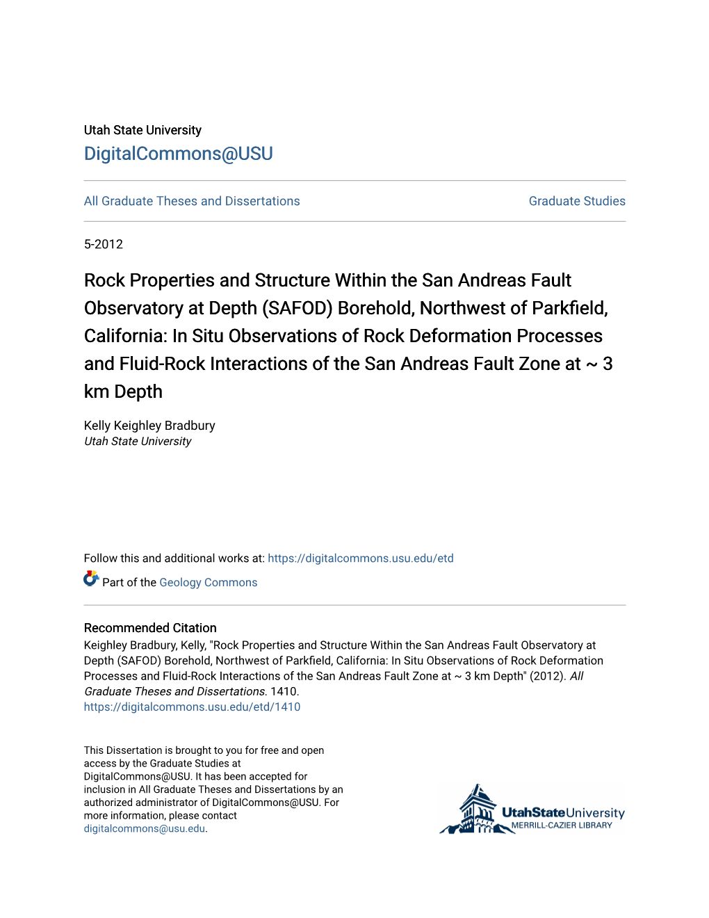 Rock Properties and Structure Within the San Andreas Fault Observatory