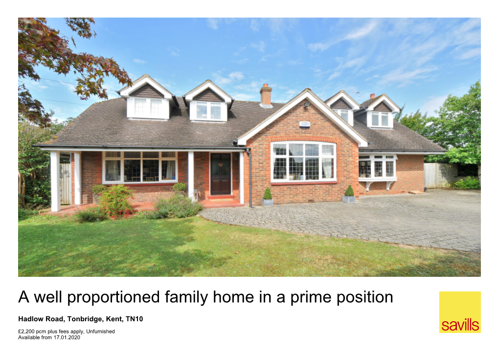 A Well Proportioned Family Home in a Prime Position