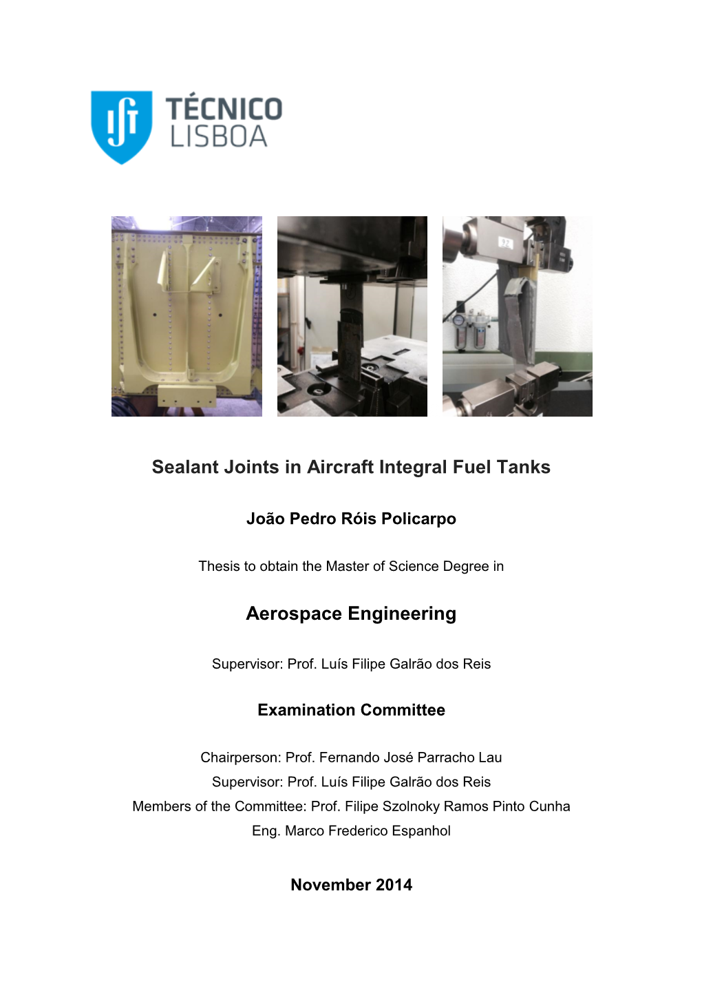 Sealant Joints in Aircraft Integral Fuel Tanks Aerospace Engineering