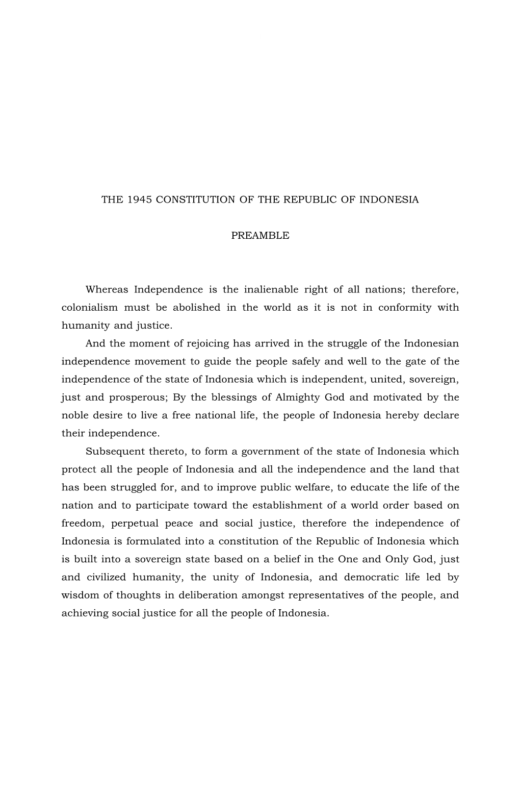 1- the 1945 Constitution of the Republic of Indonesia