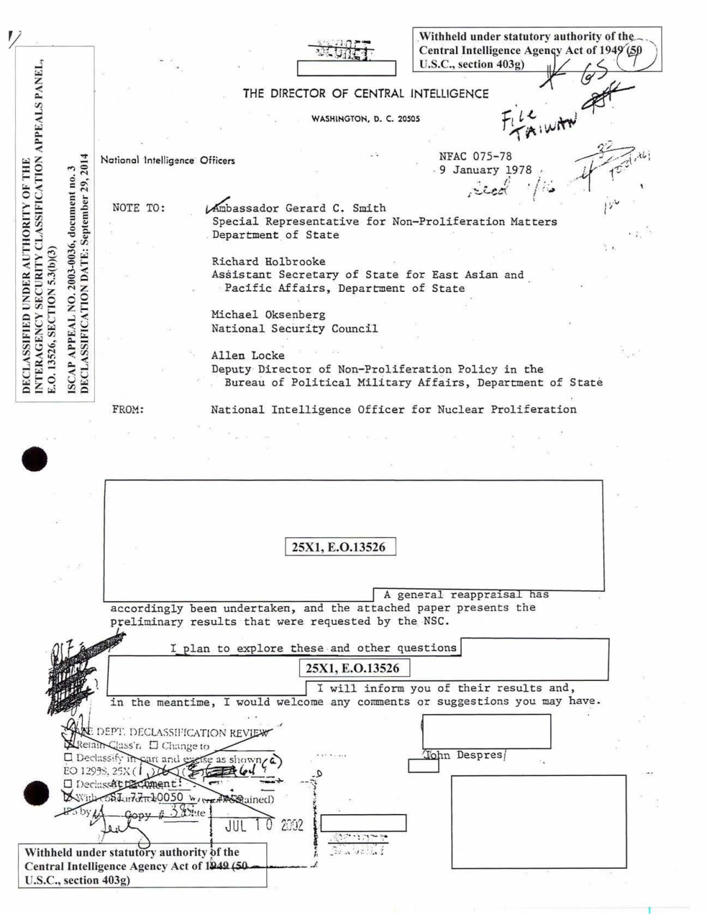 Worldwide Scientific Capabilities in Laser Isotope Separation, July 1977