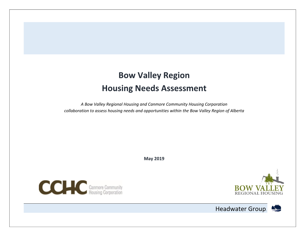 Bow Valley Region Housing Needs Assessment