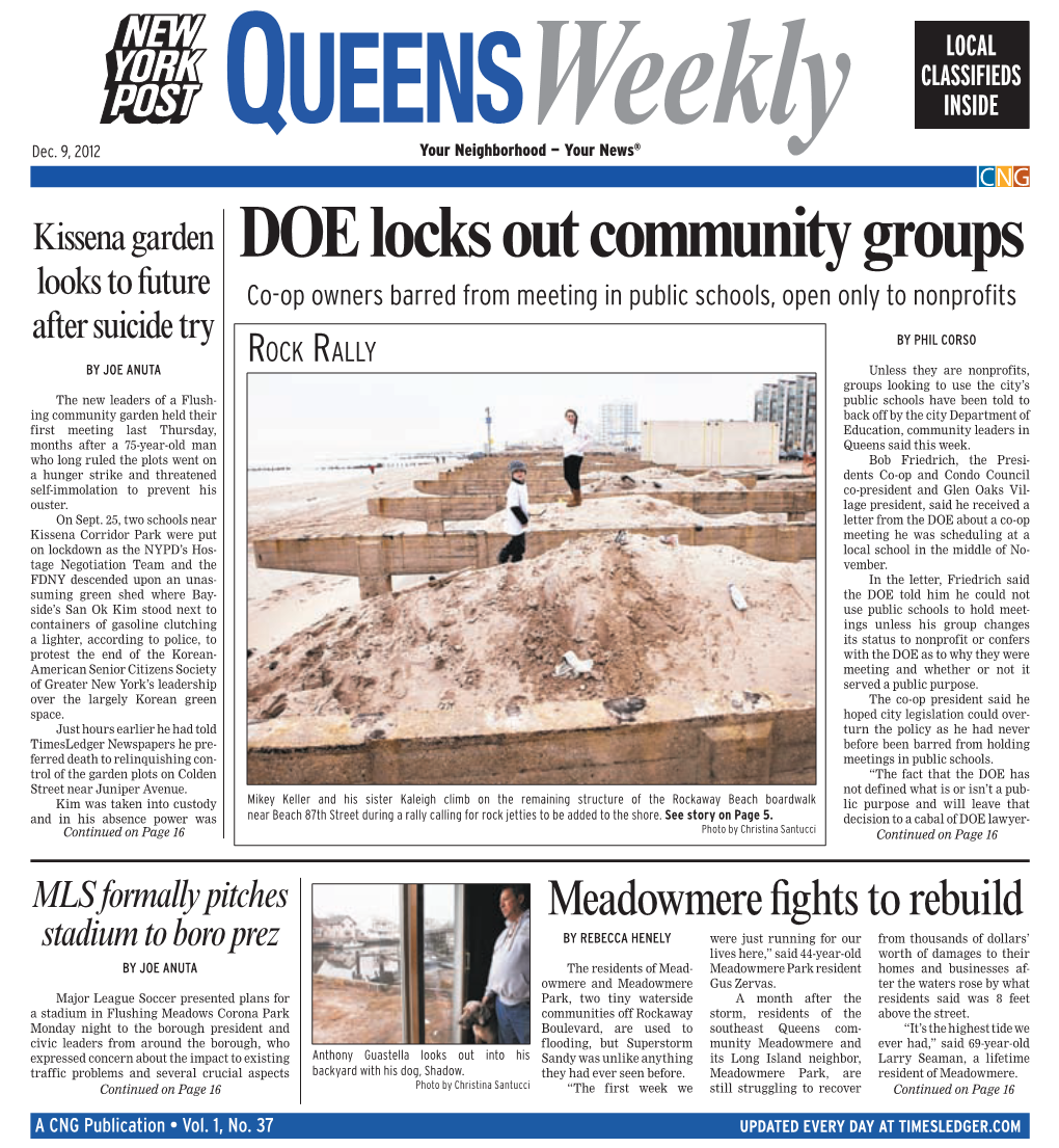 DOE Locks out Community Groups