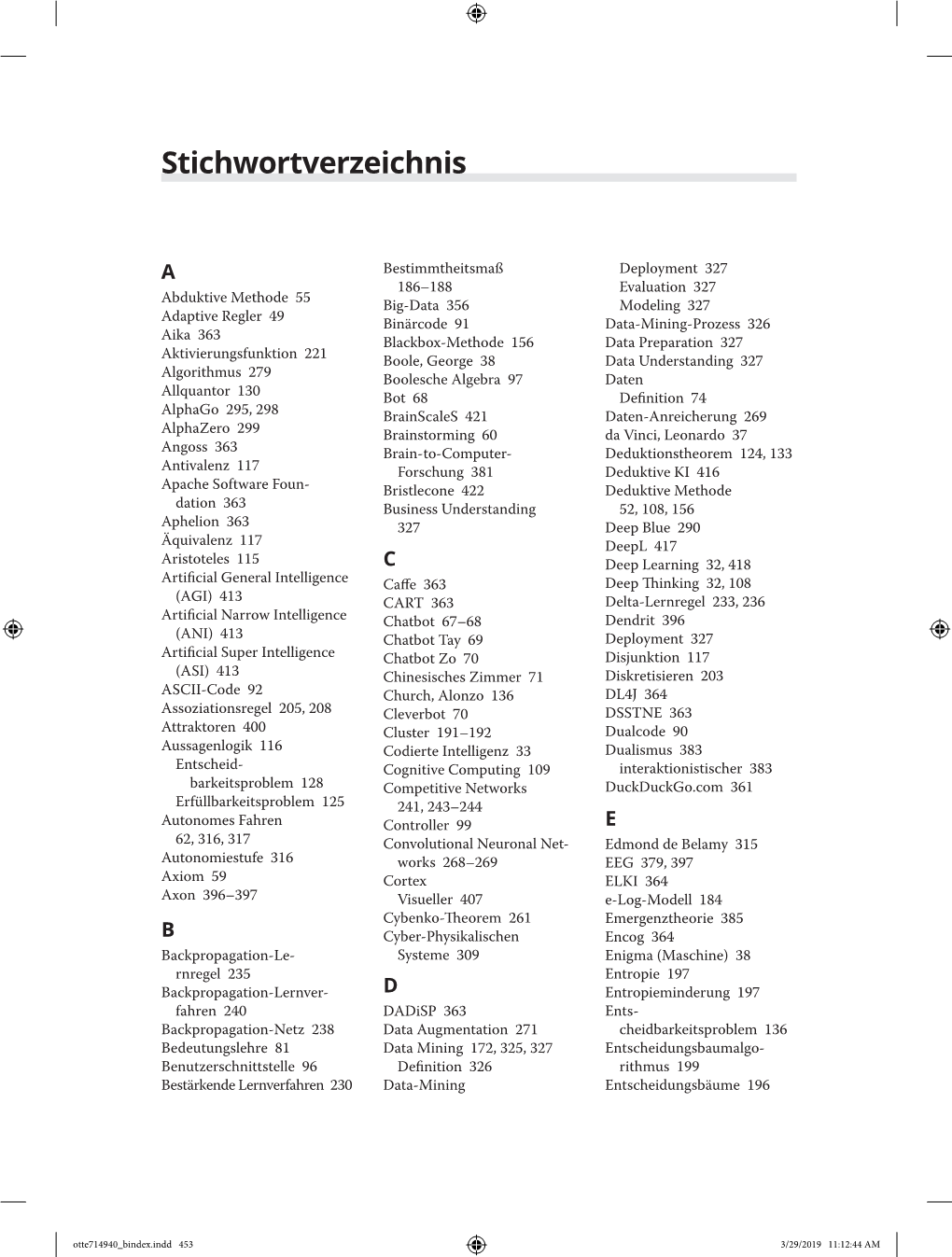 Stichwortverzeichnis