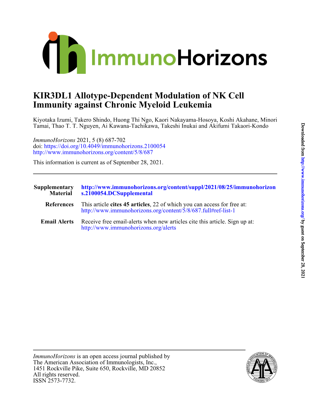 Immunity Against Chronic Myeloid Leukemia KIR3DL1 Allotype