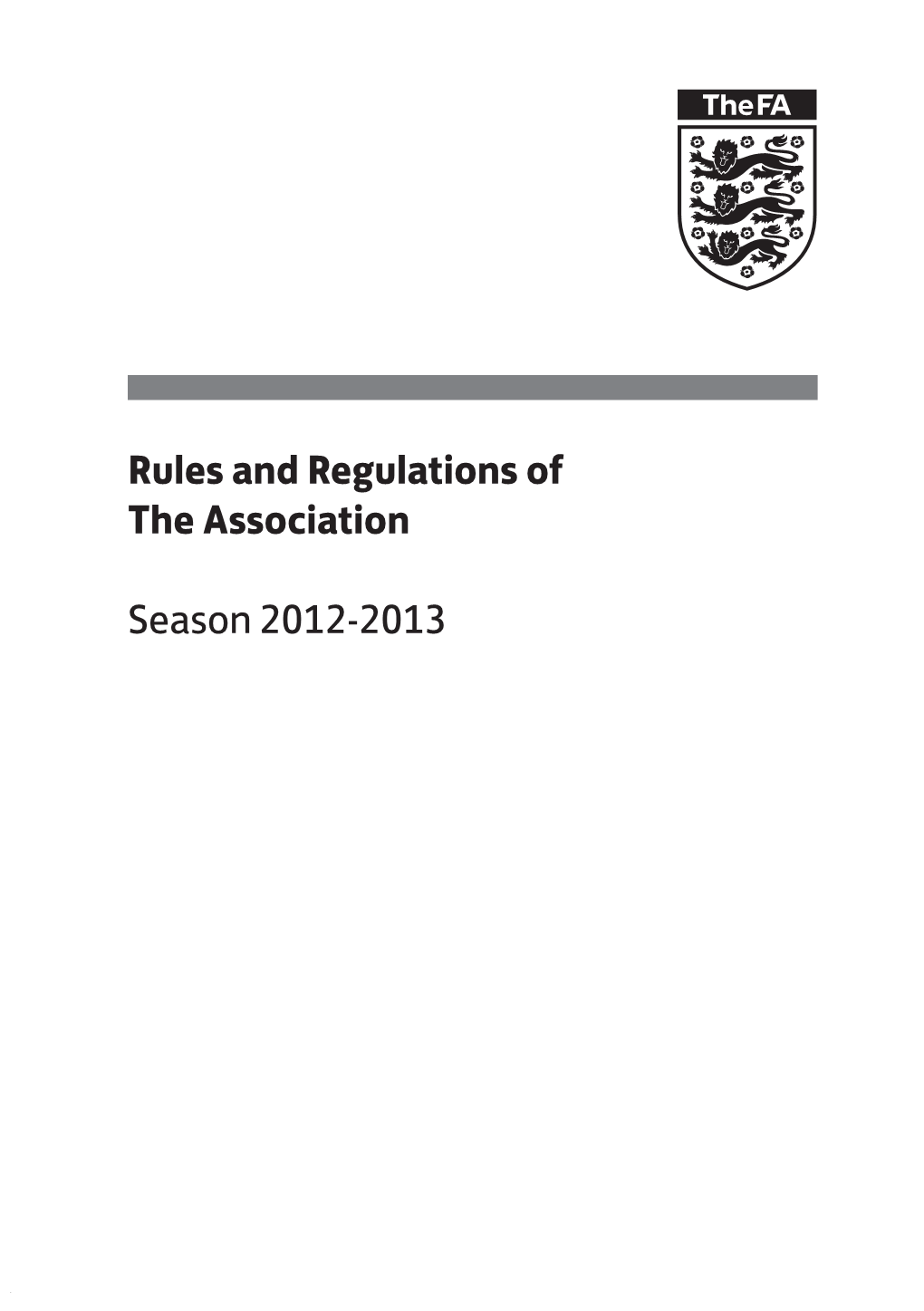 Football Association's Rules and Regulations