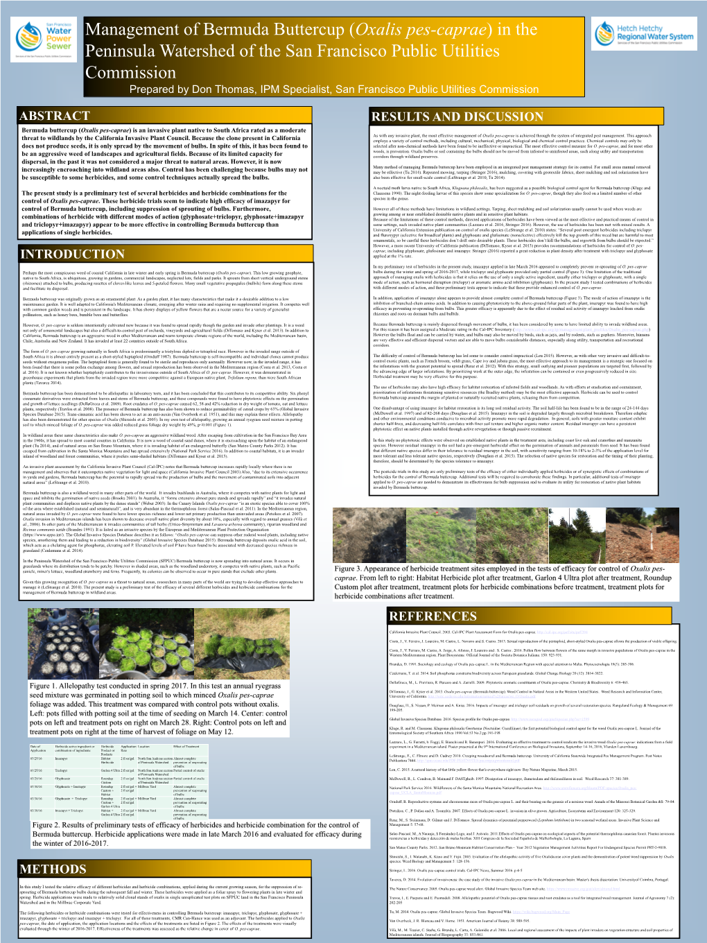 Management of Bermuda Buttercup