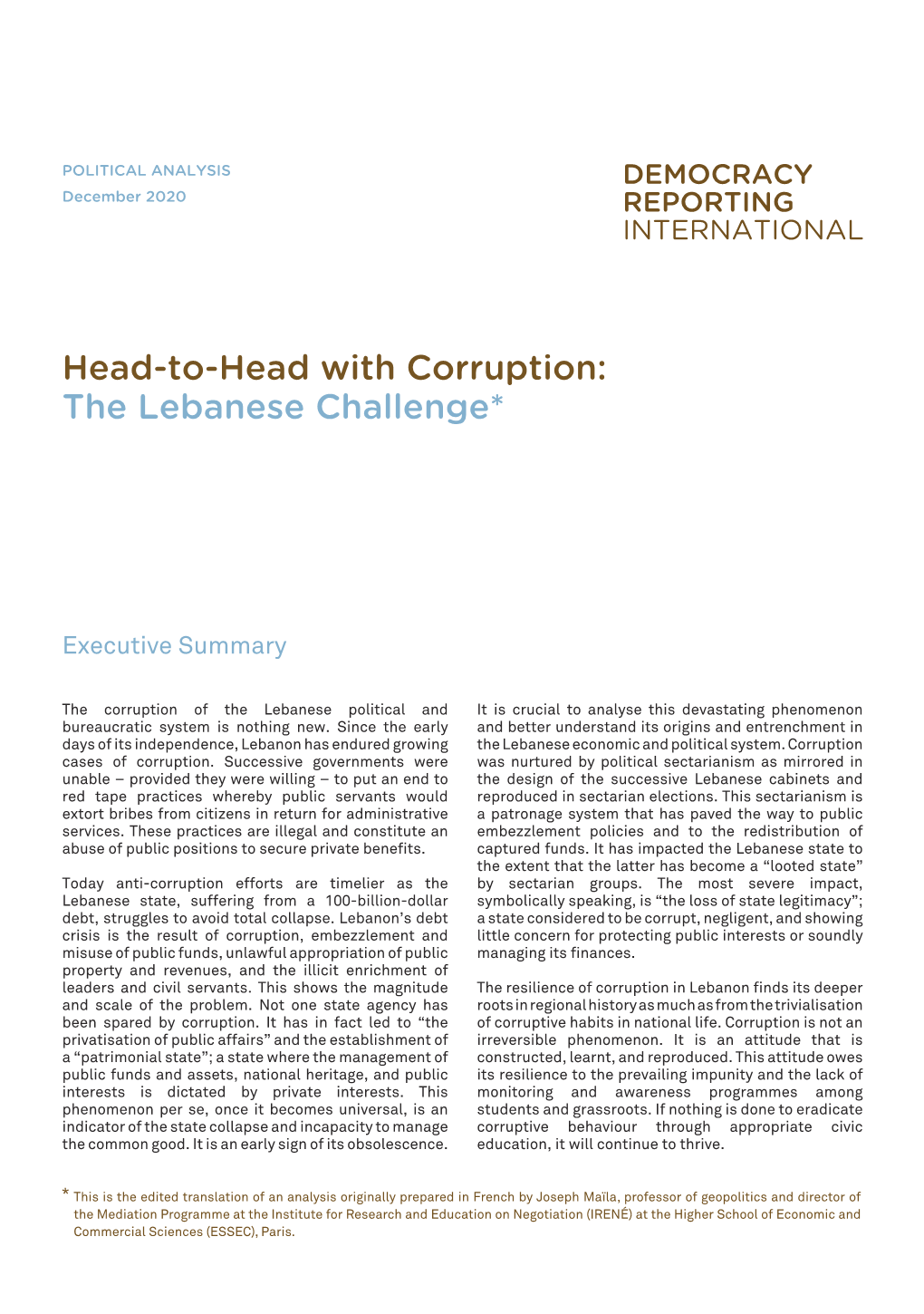 Facing Corruption