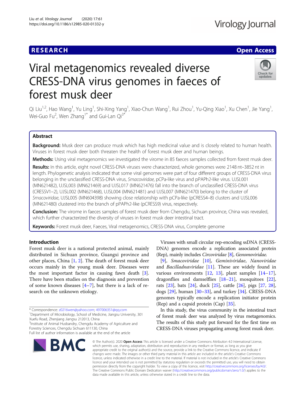 Viral Metagenomics Revealed Diverse CRESS-DNA Virus Genomes In