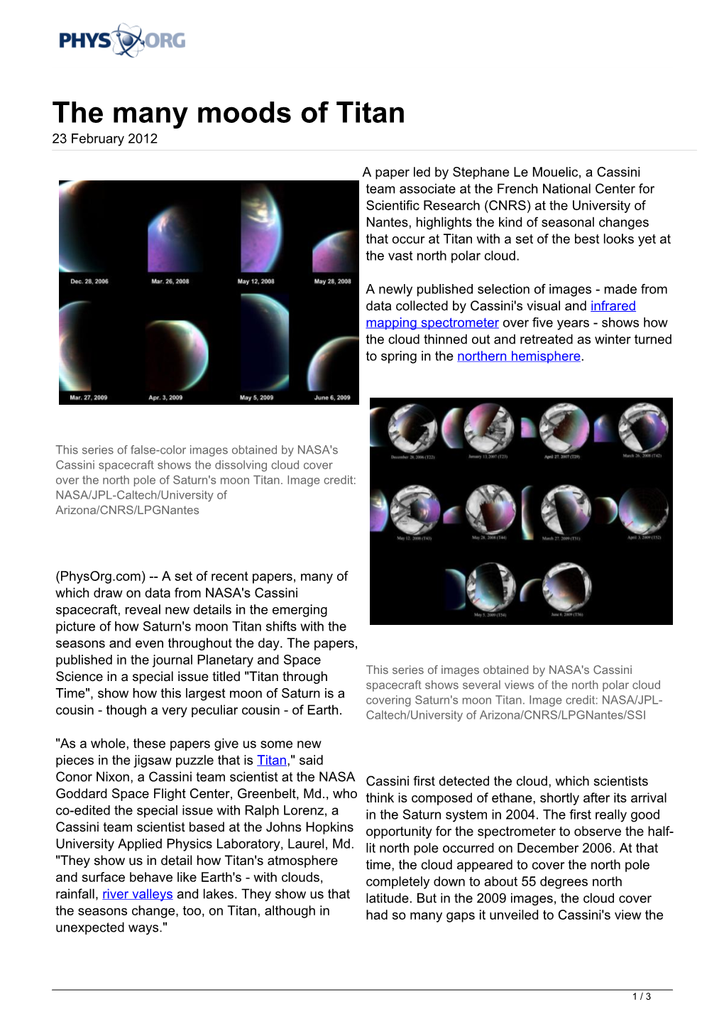 The Many Moods of Titan 23 February 2012