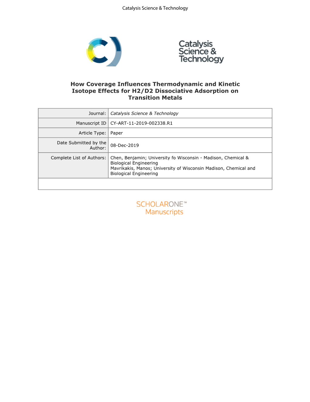 How Coverage Influences Thermodynamic and Kinetic Isotope Effects for H2/D2 Dissociative Adsorption on Transition Metals