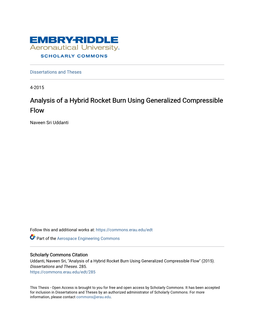 Analysis of a Hybrid Rocket Burn Using Generalized Compressible Flow