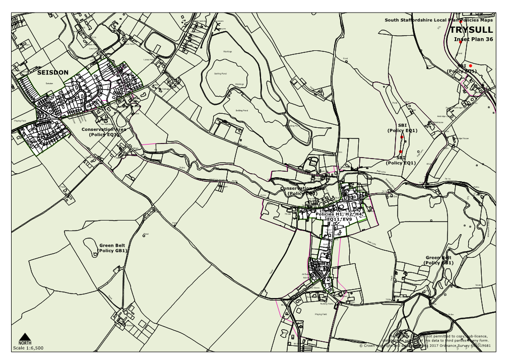 TRYSULL G C Al Hurstlands 80.2M Lop Halcyon In!Set Plan 36 Ivy House Farm 93.9M Fox Barn Meadow Farm Highfields Acre Lea Cottage T ! R Dawn a C Workings K Pond Lea