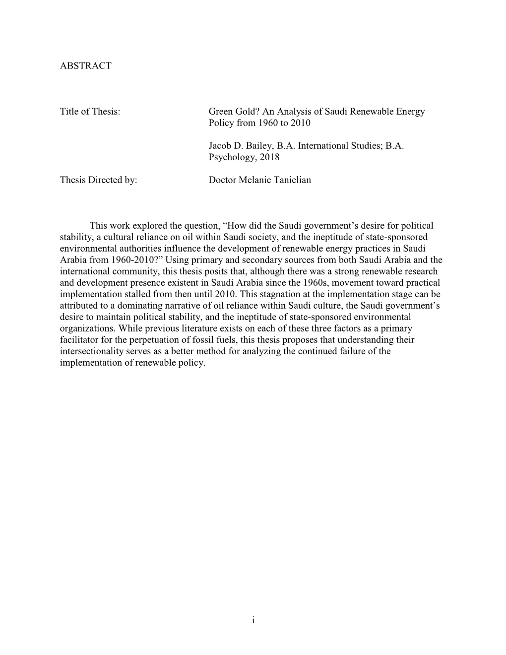 An Analysis of Saudi Renewable Energy Policy from 1960 to 2010