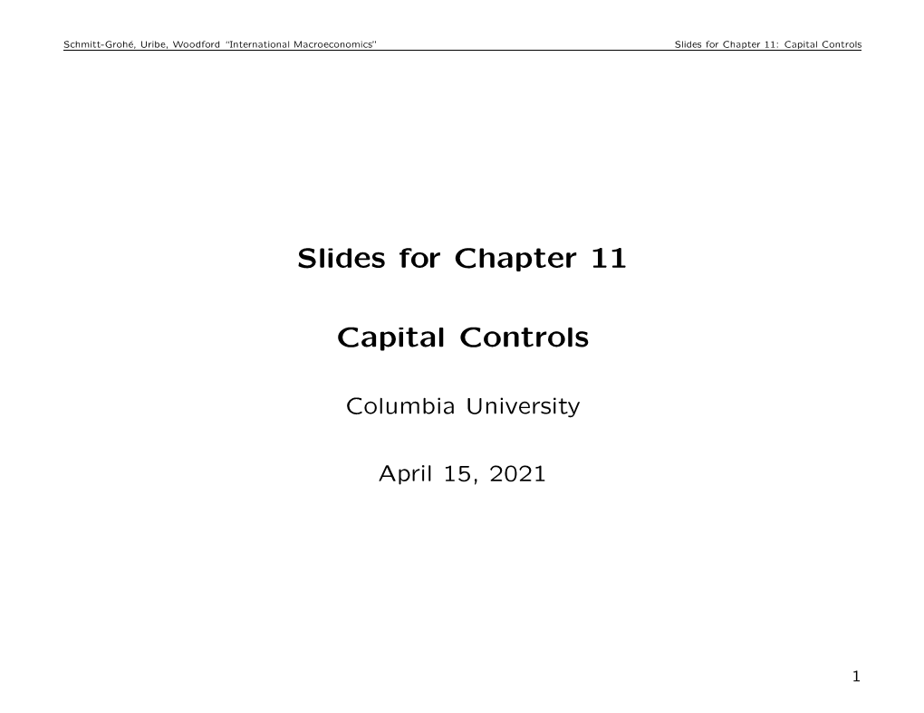 Capital Controls