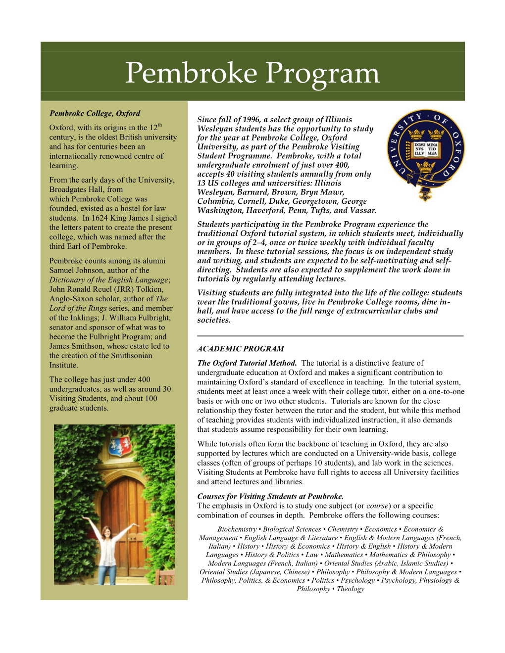 Pembroke Program