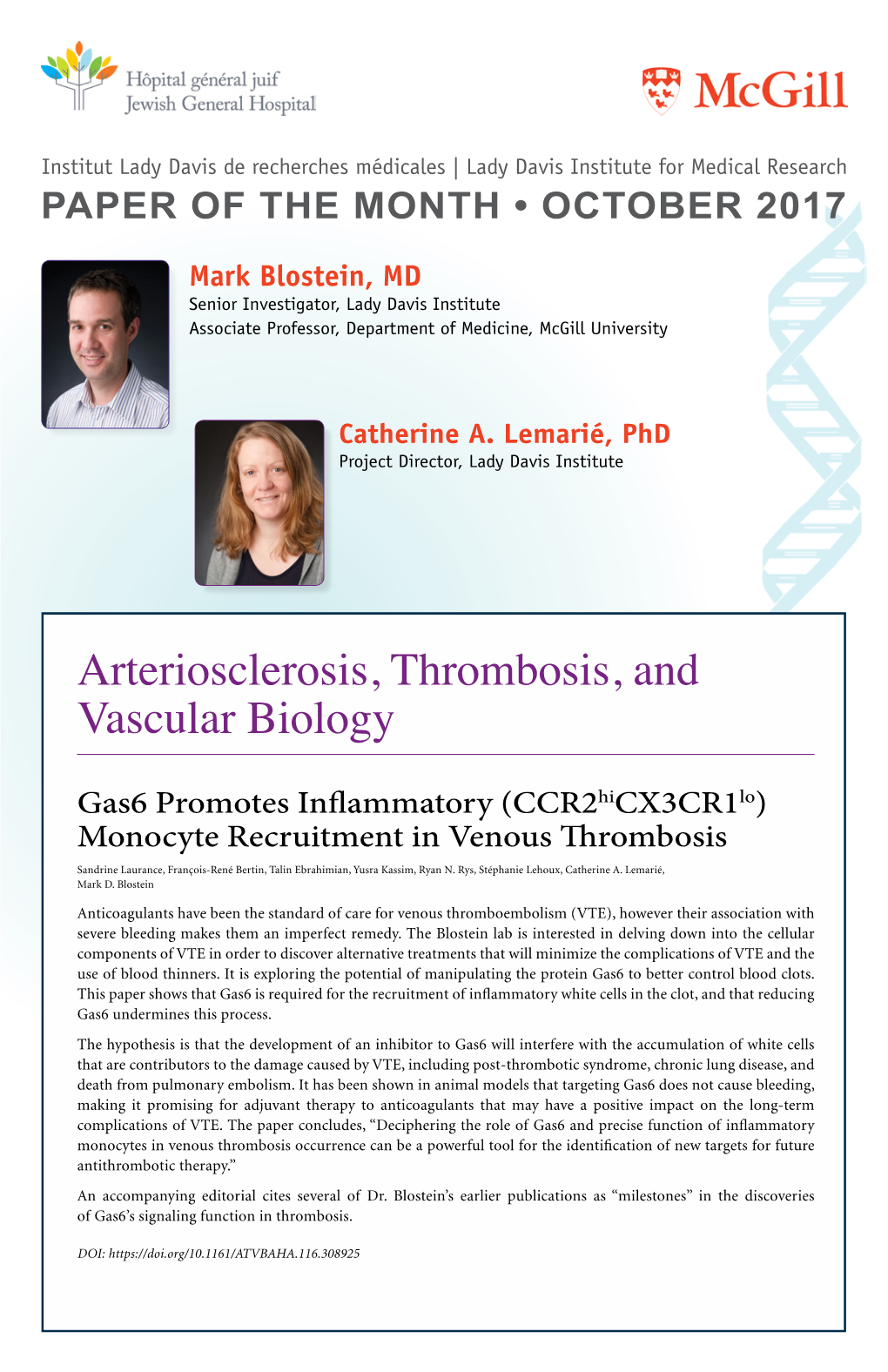 Arteriosclerosis, Thrombosis, and Vascular Biology