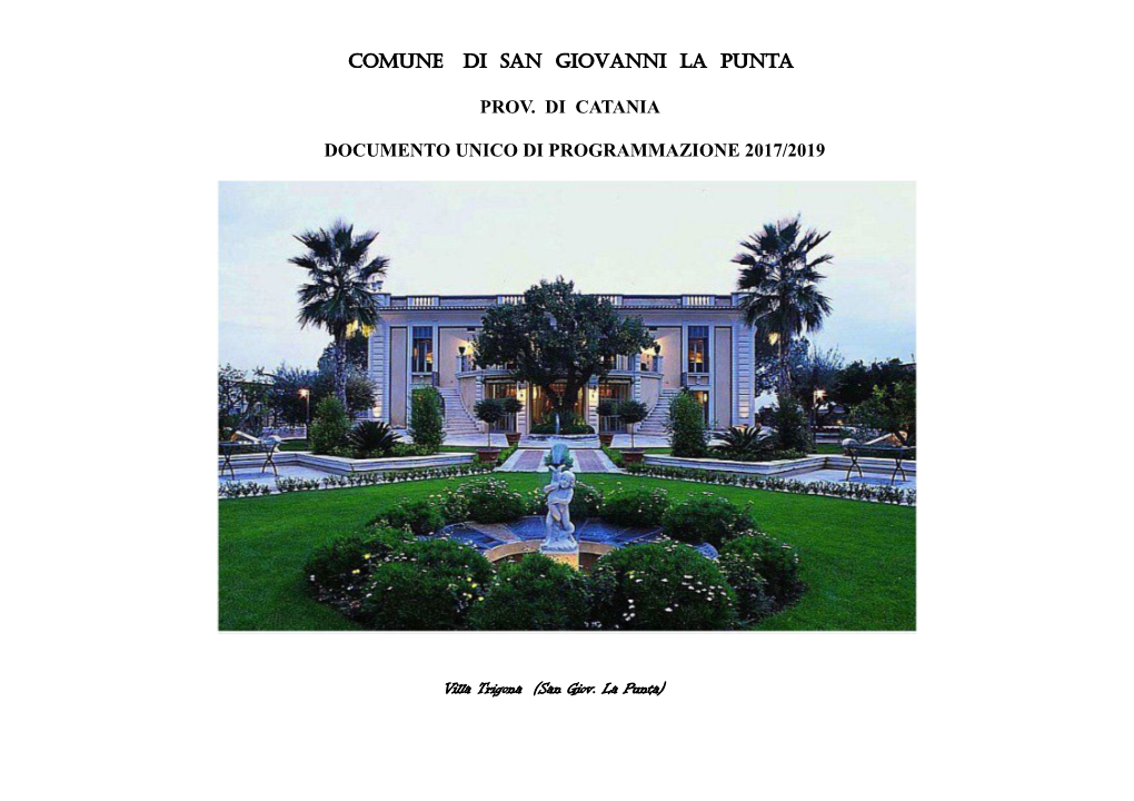 COMUNE DI SAN GIOVANNI LA Punta PROV. DI CATANIA