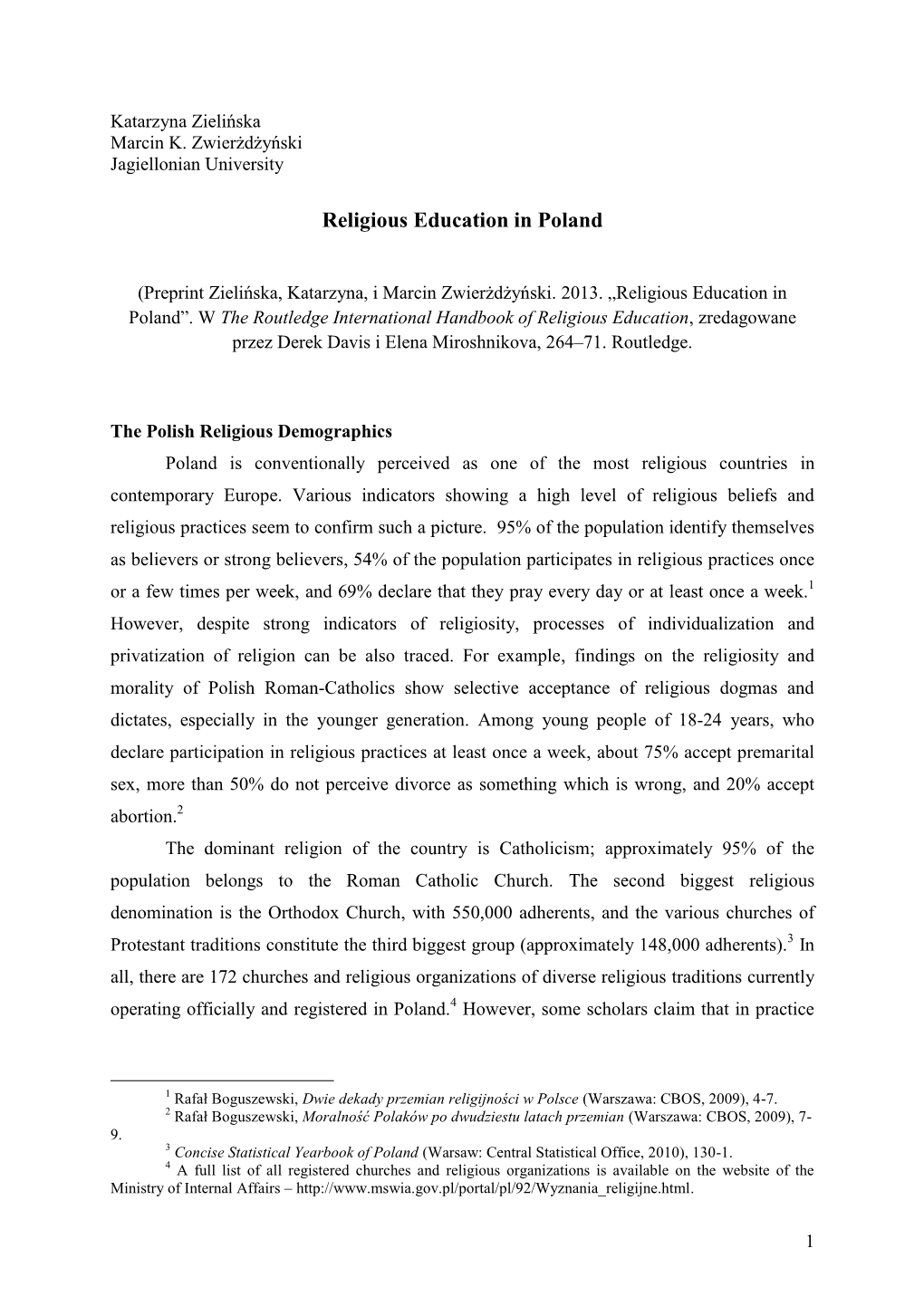 Religious Education in Poland