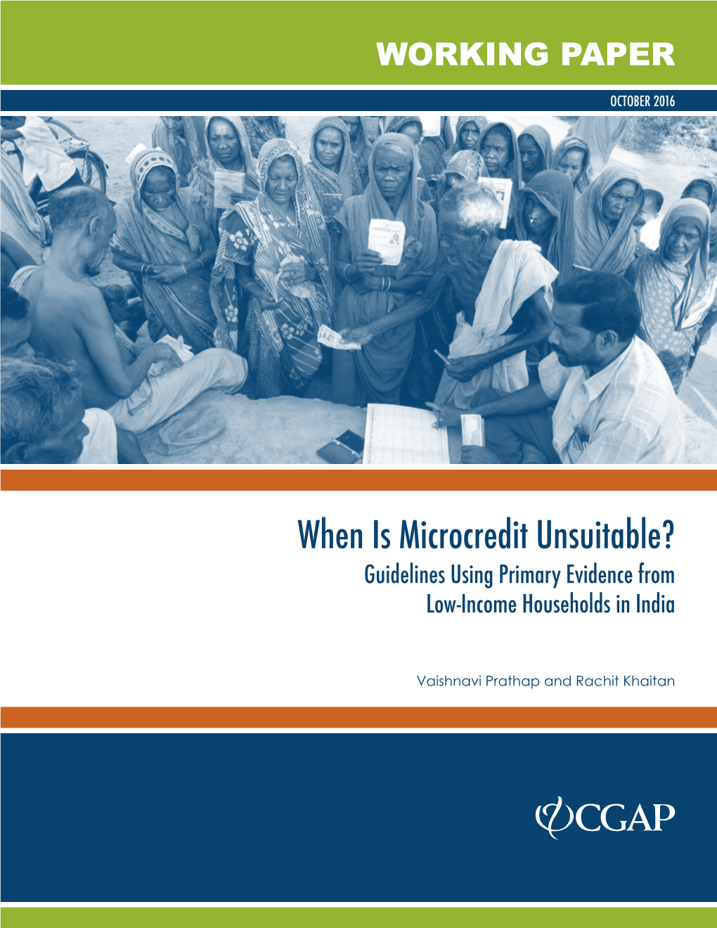 When Is Microcredit Unsuitable? Guidelines Using Primary Evidence from Low-Income Households in India