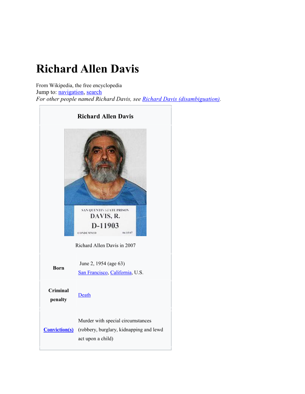 Richard Allen Davis