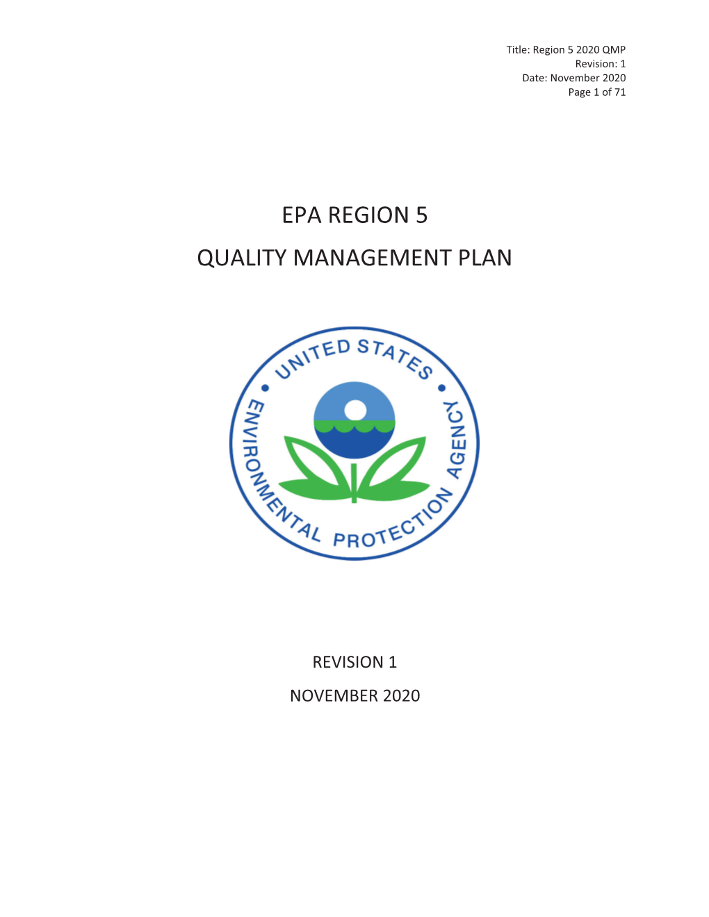 Epa Region 5 Quality Management Plan