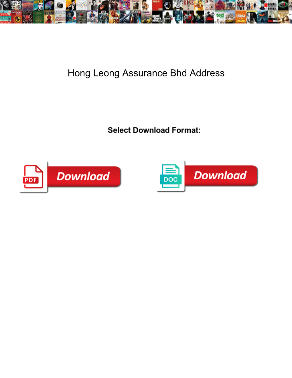 Hong Leong Assurance Bhd Address