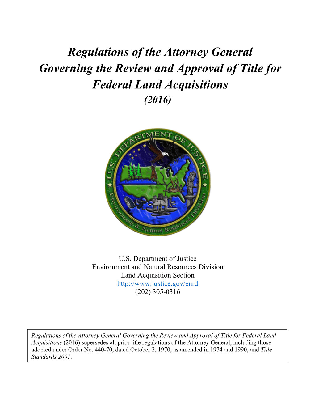 Attorney General's Title Regulations (2016)