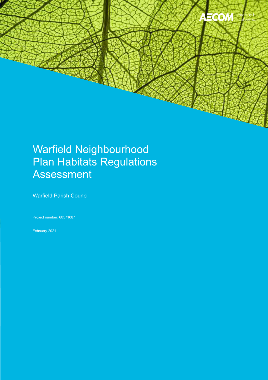 Warfield Neighbourhood Plan Habitats Regulations Assessment