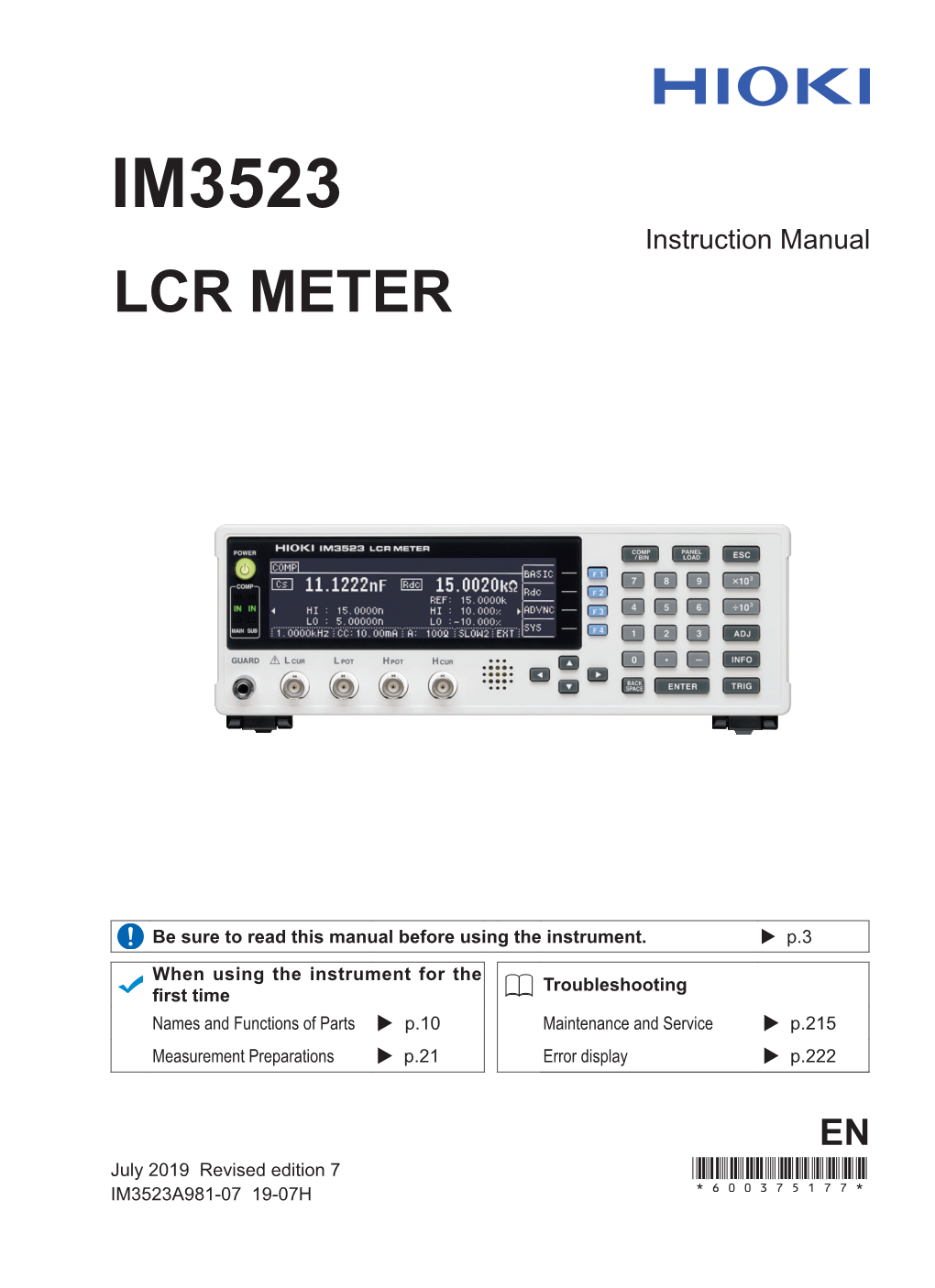 Lcr Meter Im3523