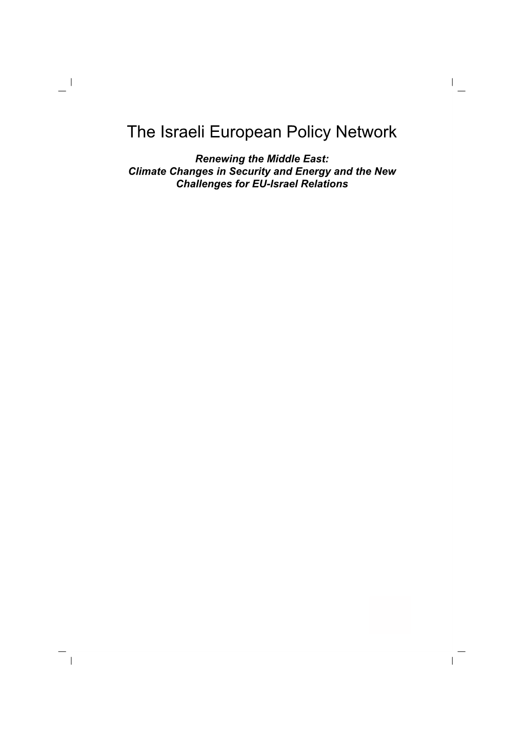 The Israeli European Policy Network