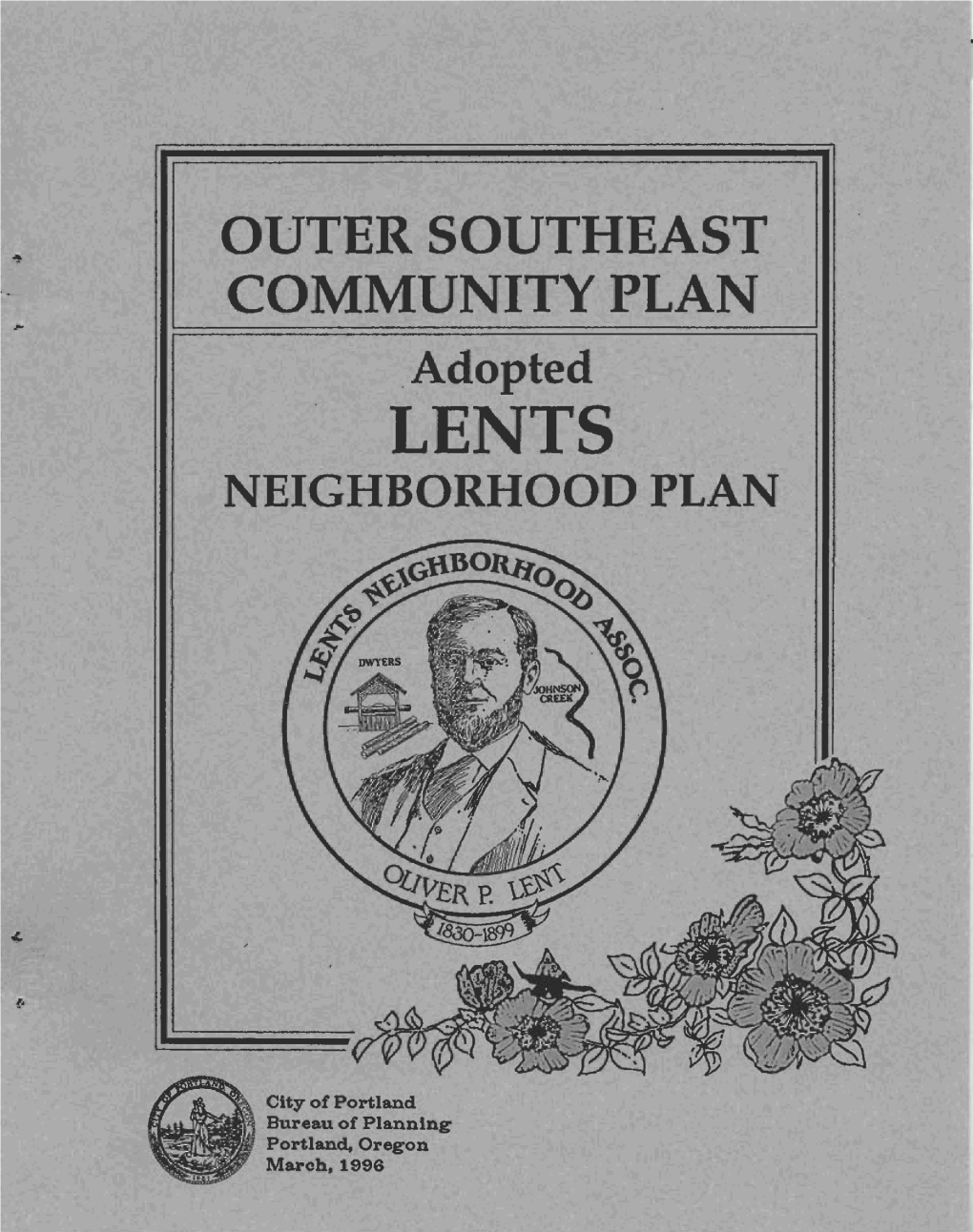 OUTER SOUTHEAST COMMUNITY PLAN .Adopted LENTS NEIGHBORHOOD PLAN