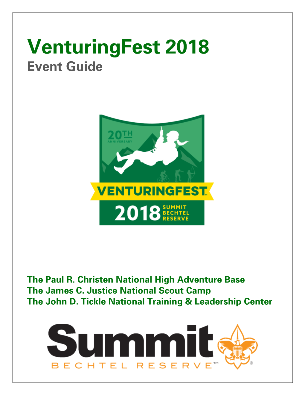 Venturingfest 2018 Event Guide