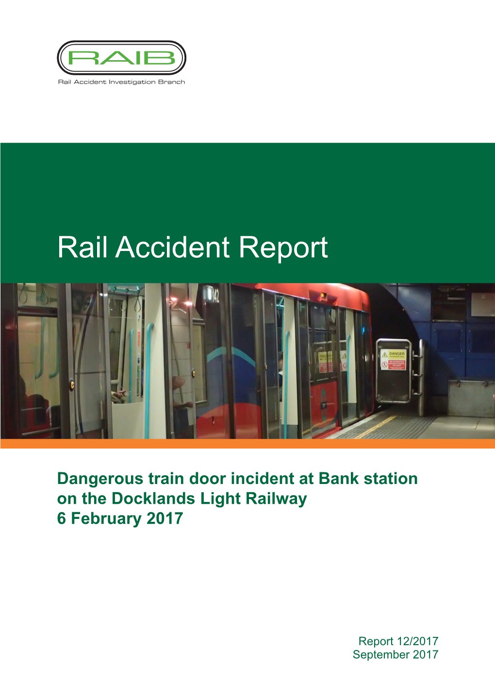 Rail Accident Report