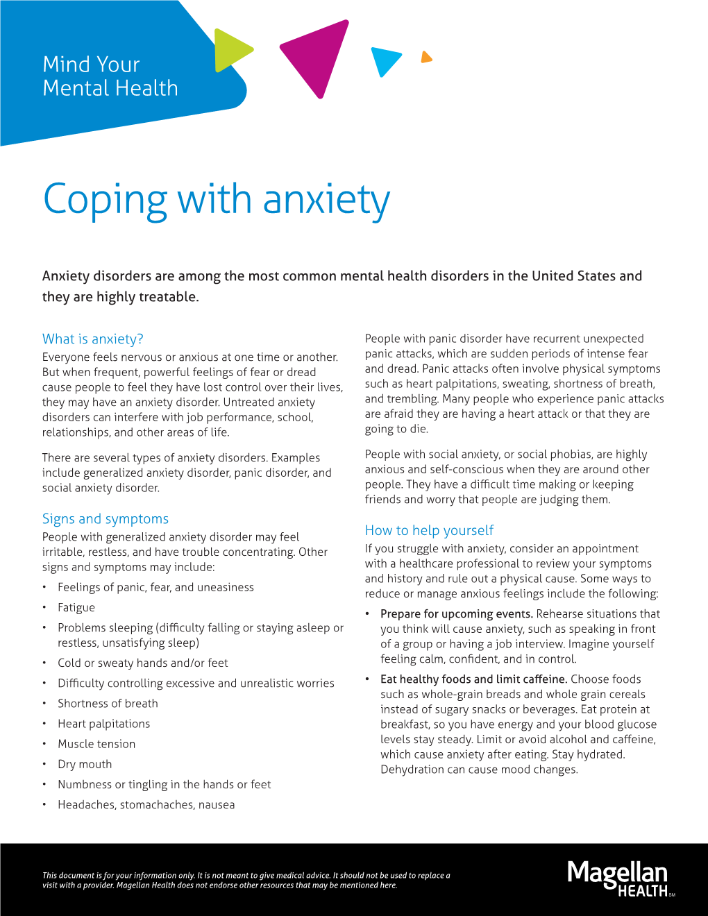 Coping with Anxiety