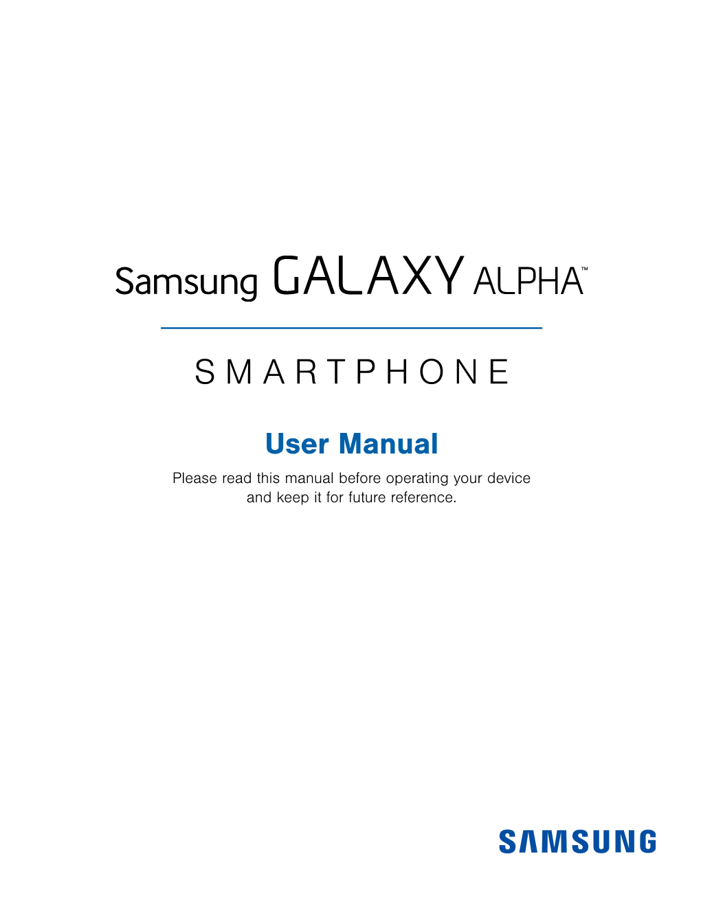 Samsung Galaxy Alpha G850A User Manual