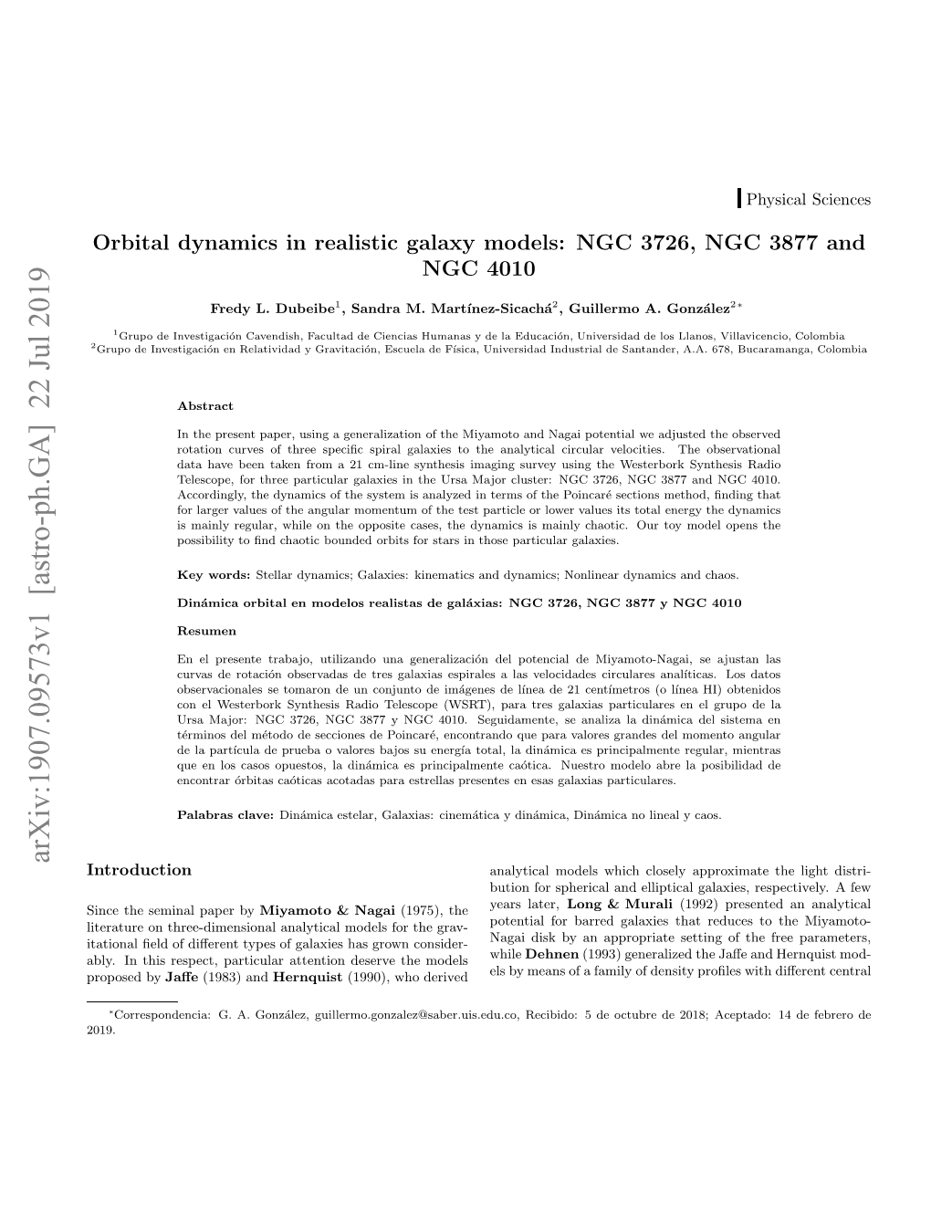 Orbital Dynamics in Realistic Galaxy Models: NGC 3726, NGC 3877 And