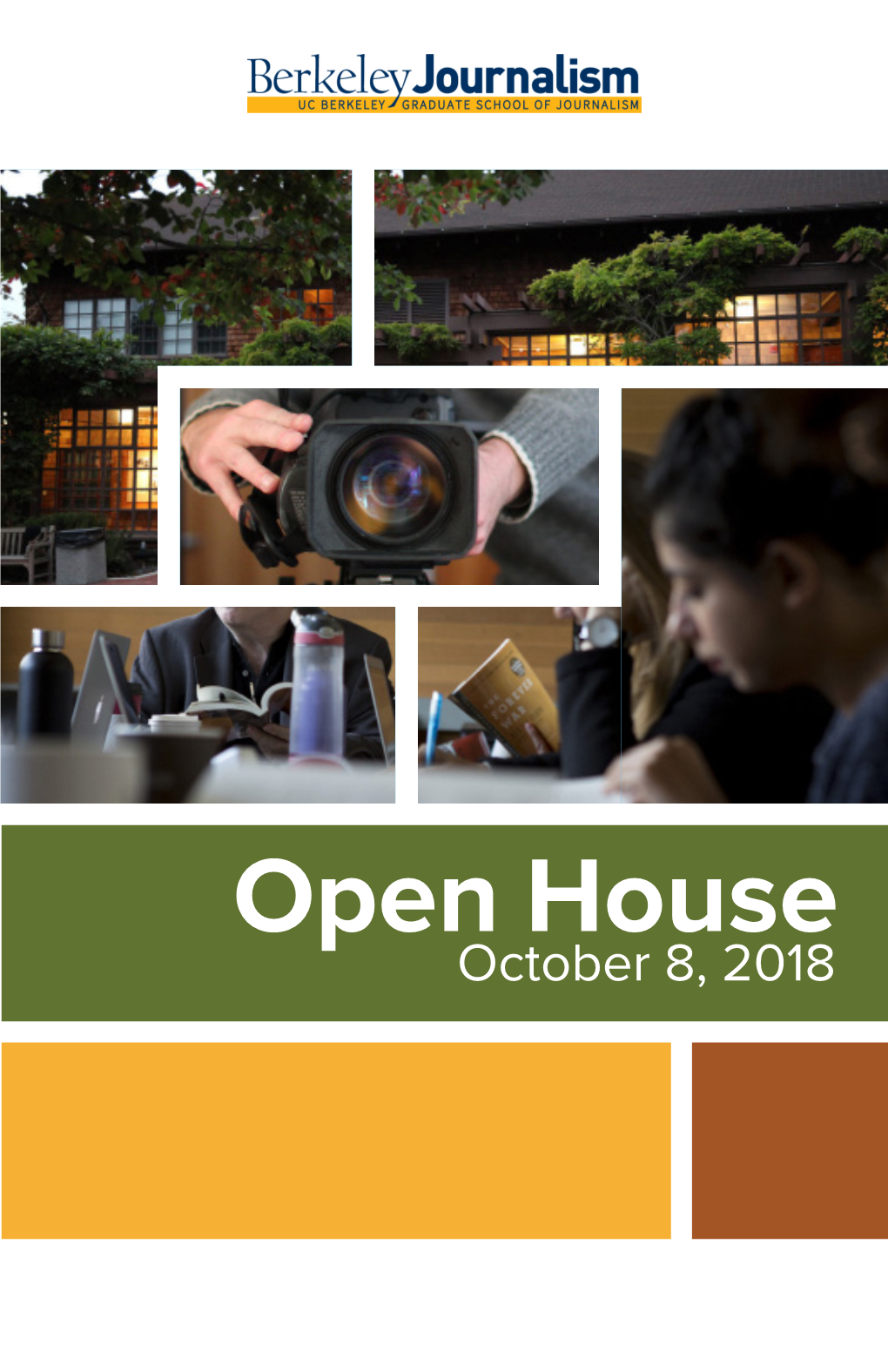 Open House October 8, 2018 Open House Agenda Monday, October 8, 2018 | 8:30 A.M
