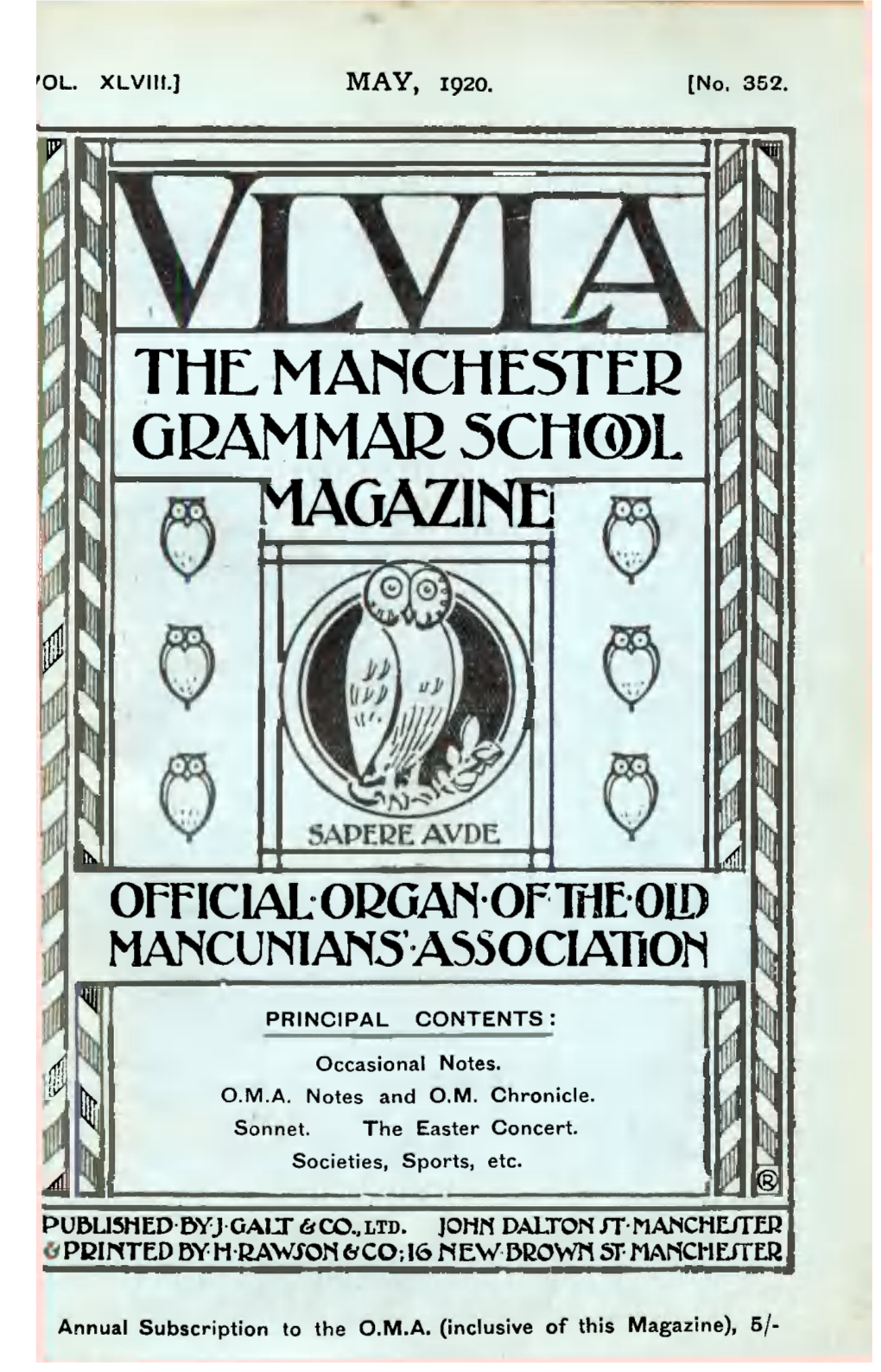 The Manchester Grammar 5Chgdl Magazine)